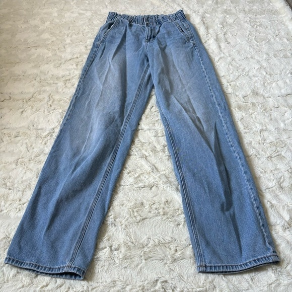 American Eagle Women's Size 6 Regular Blue Paperbag Jeans - Picture 4 of 5